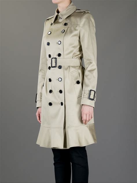 burberry frill hem trench coat|burberry trench jacket.